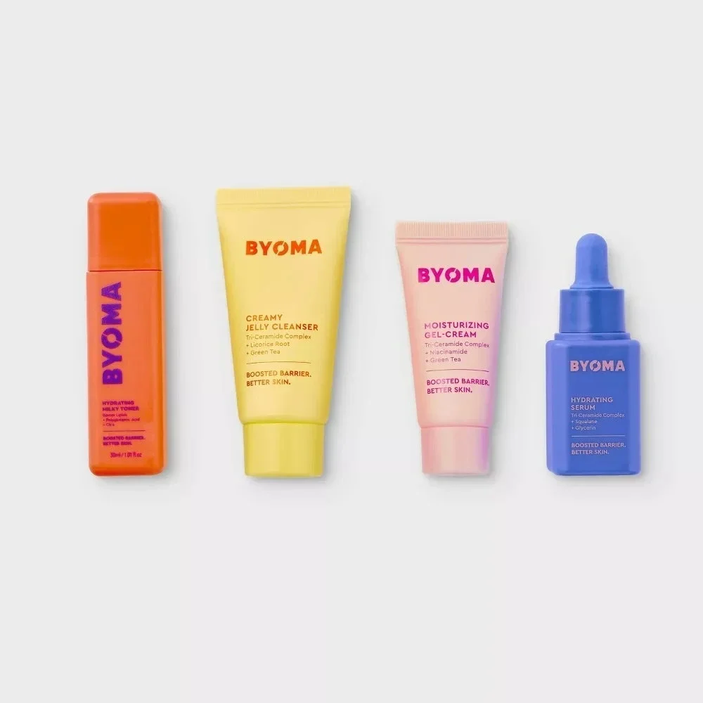 Roller Rabbit x Target BYOMA Disco Hearts Skincare Set 5pc Travel Kit NEW